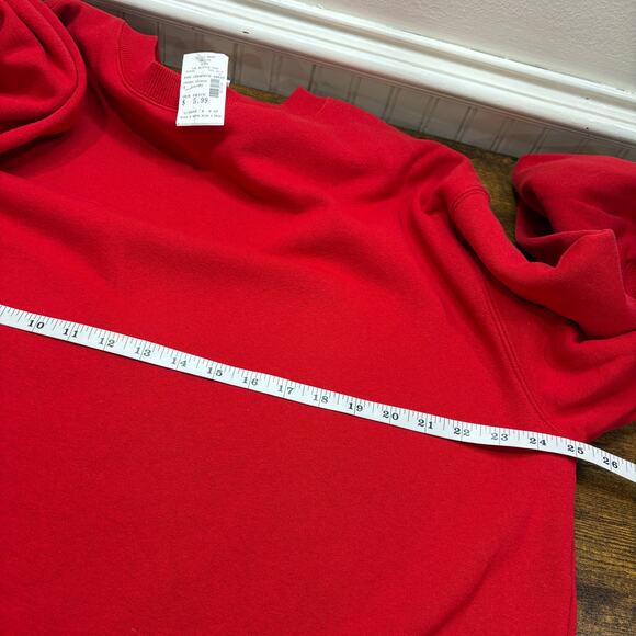 Fox Racing Mens Size L Blank Sweatshirt NOS Red Crew Neck Long Sleeve Streetwear - Picture 5 of 10